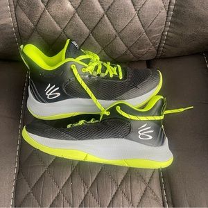 Under Armour 3Z6 Black Green Men's Basketball Shoes Steph Curry
